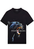 FesFas panther-print T-shirt | Black