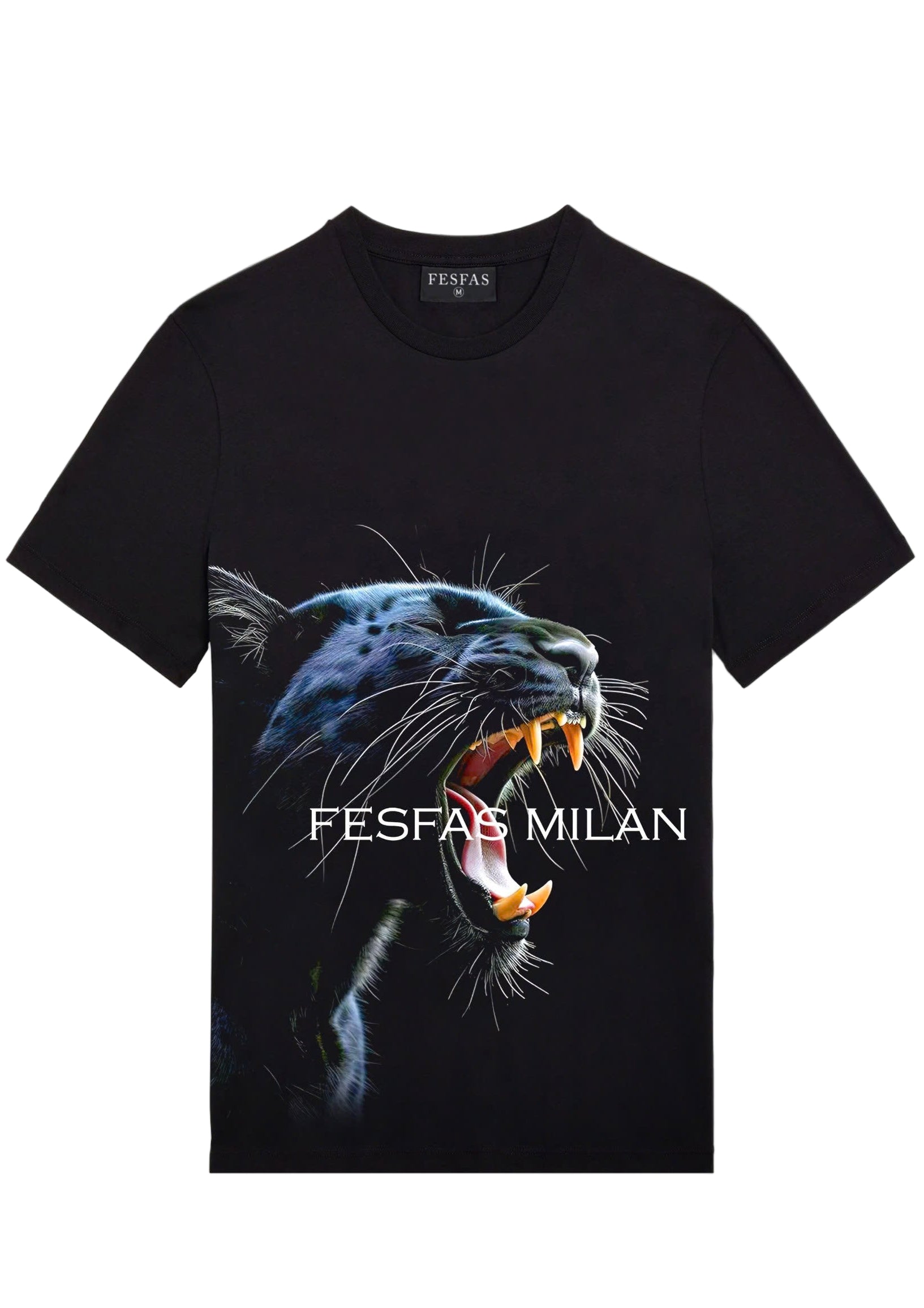 FesFas panther-print T-shirt | Black