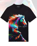 FesFas colorful horse-print T-shirt | Black | Men