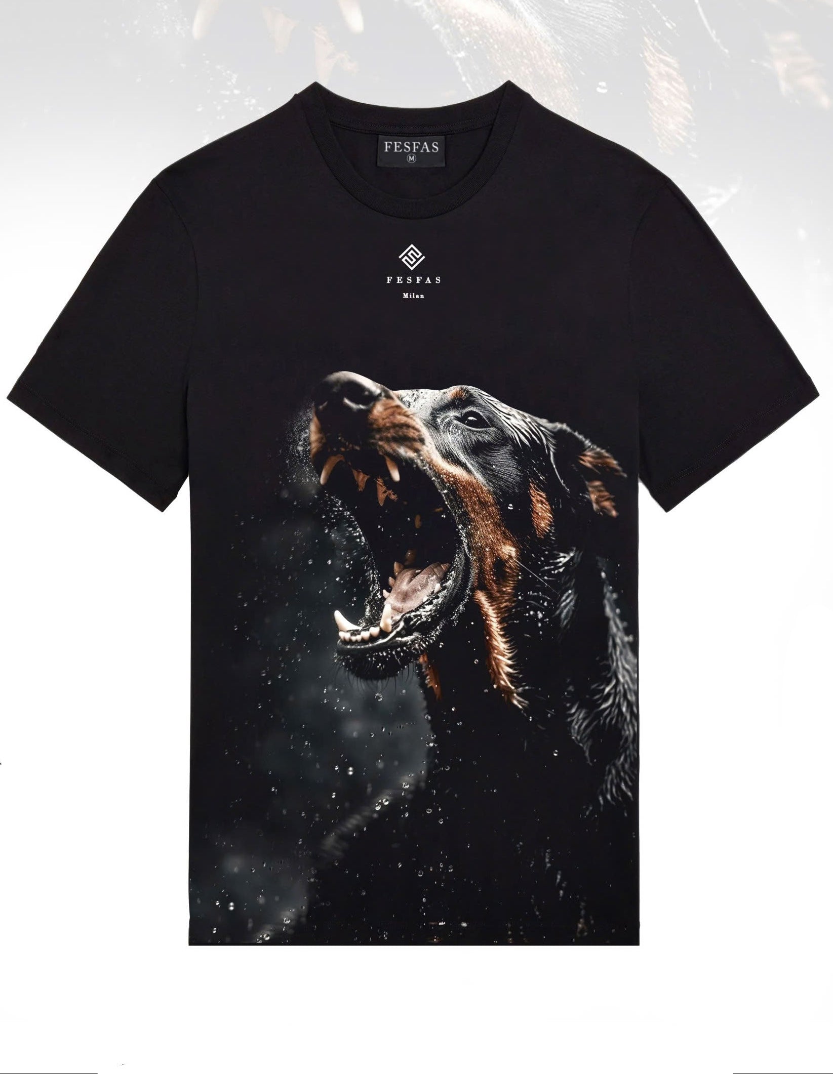 FesFas dog-print T-shirt | Black