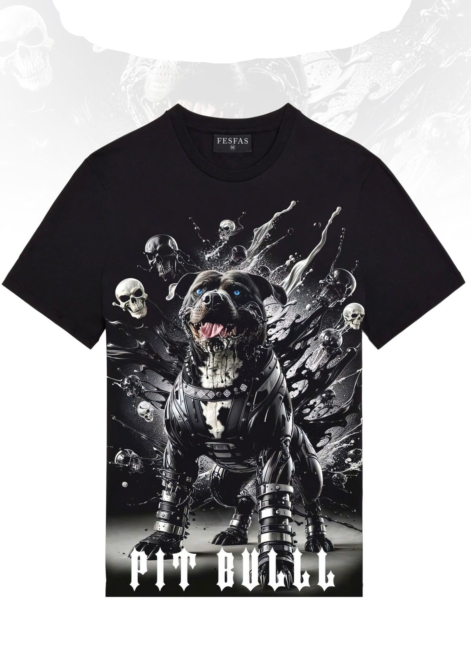 FesFas bulldog-print T-shirt | Black | Men