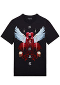 FesFas angel-print T-shirt | Black