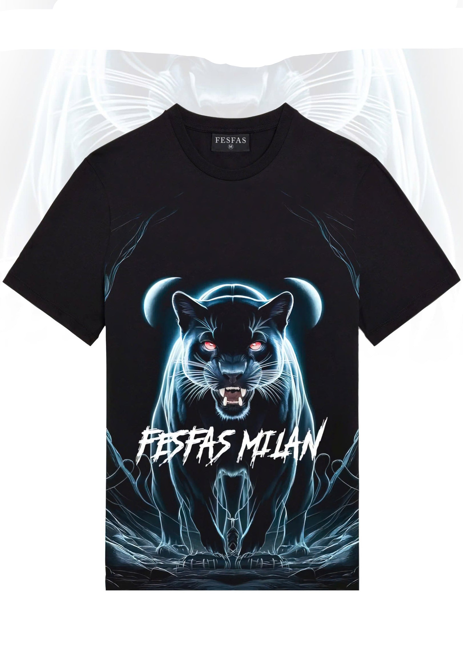 FesFas panther-print T-shirt | Black