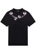 FesFas flowers-print T-shirt | Black