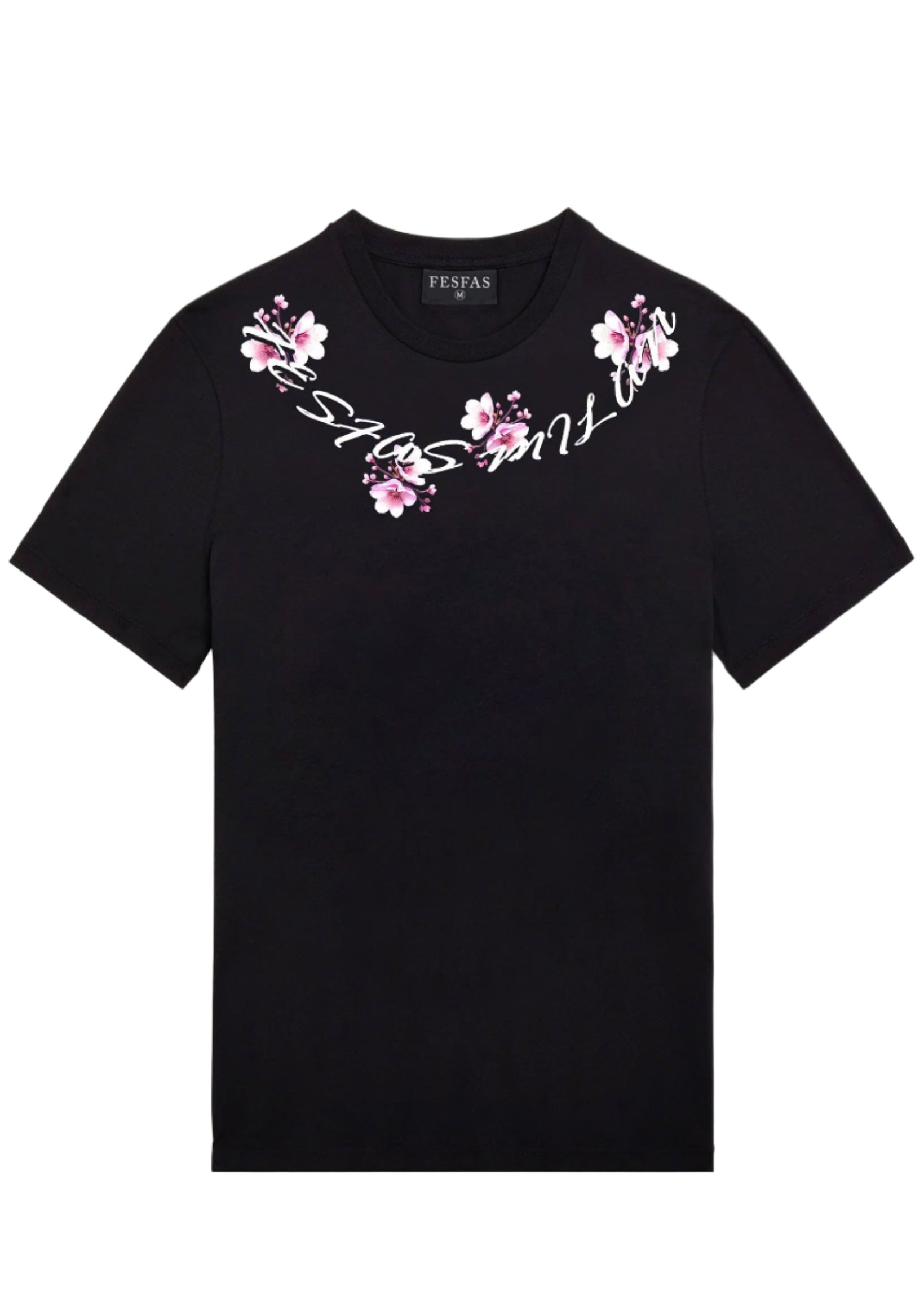 FesFas flowers-print T-shirt | Black