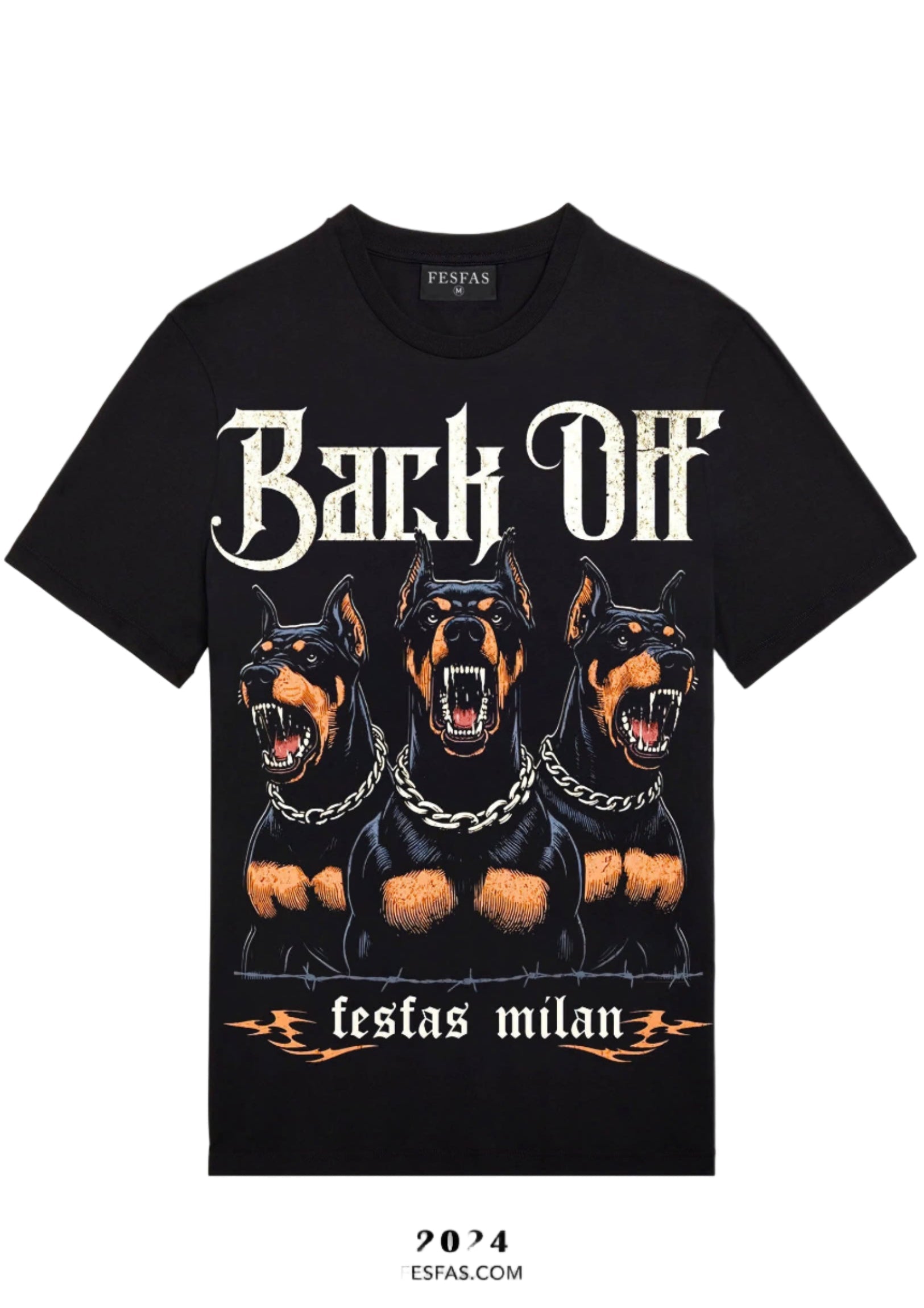 FesFas doberman-print T-shirt | Black