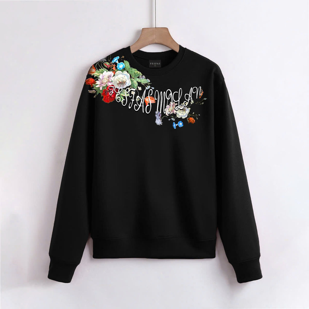 FesFas Flower-print Sweatshirt | Black