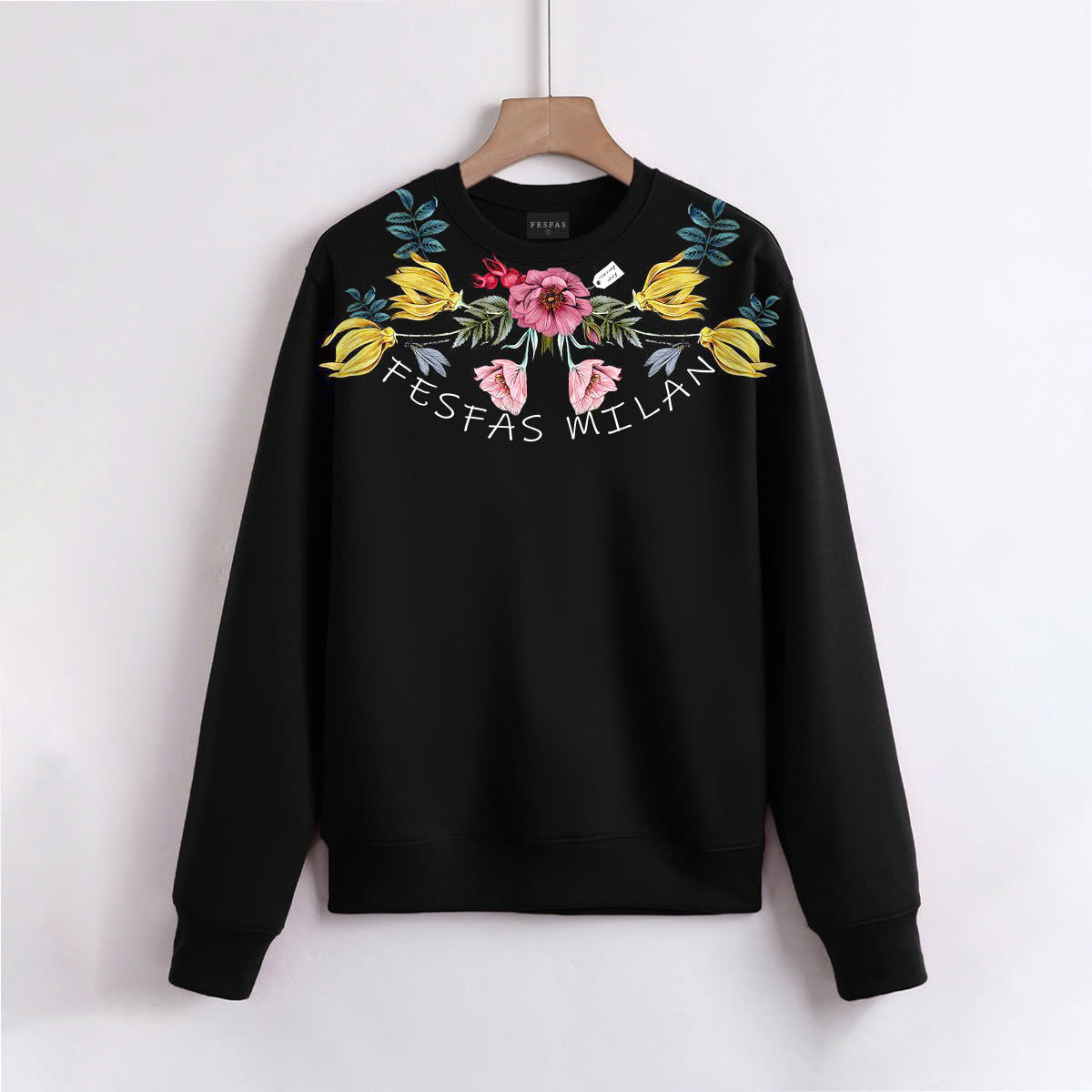 FesFas Flower-print Sweatshirt | Black