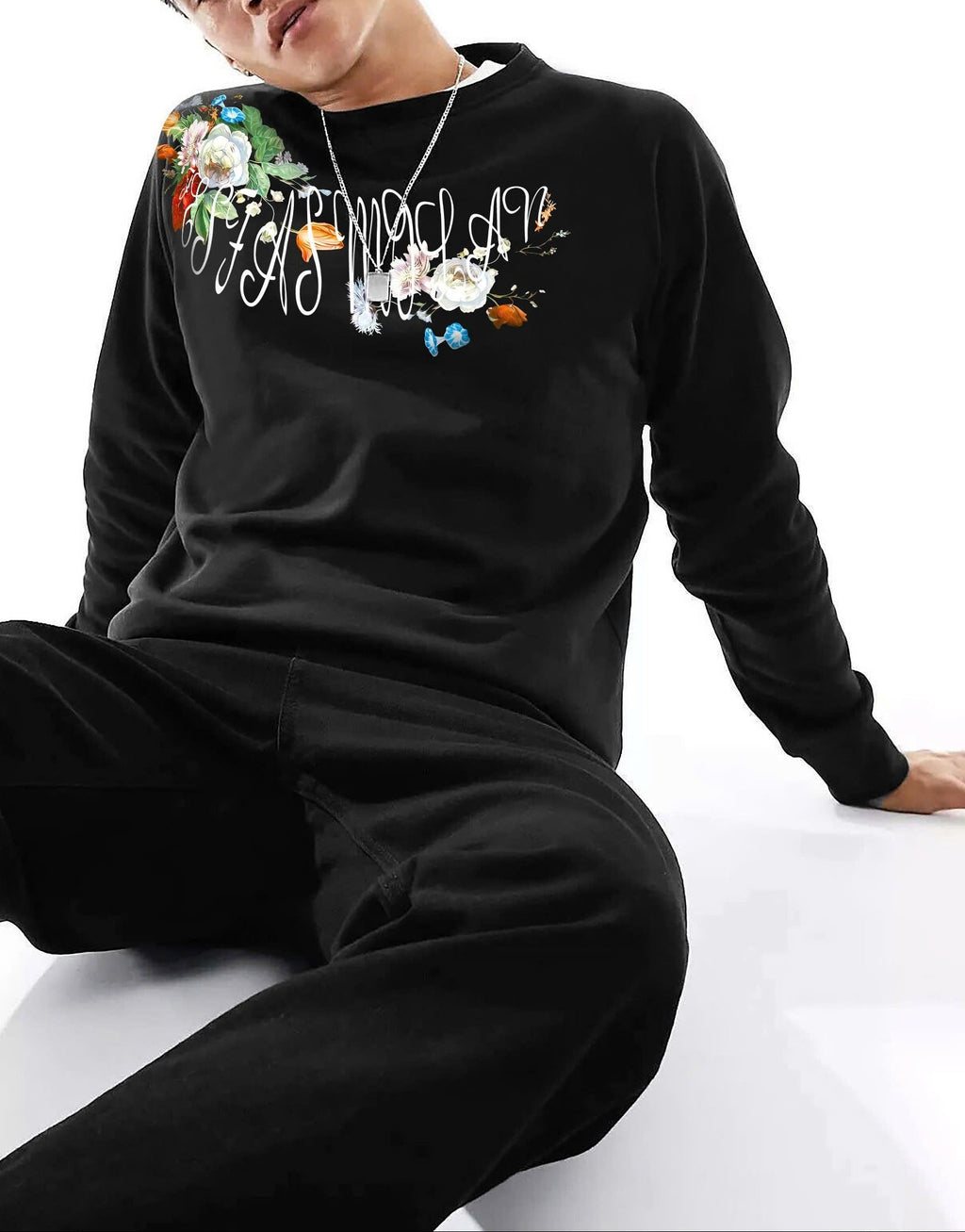 FesFas Flower-print Sweatshirt | Black