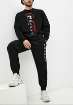 FesFas Warrior-print Sweatshirt Set | Black