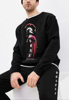 FesFas Warrior-print Sweatshirt Set | Black