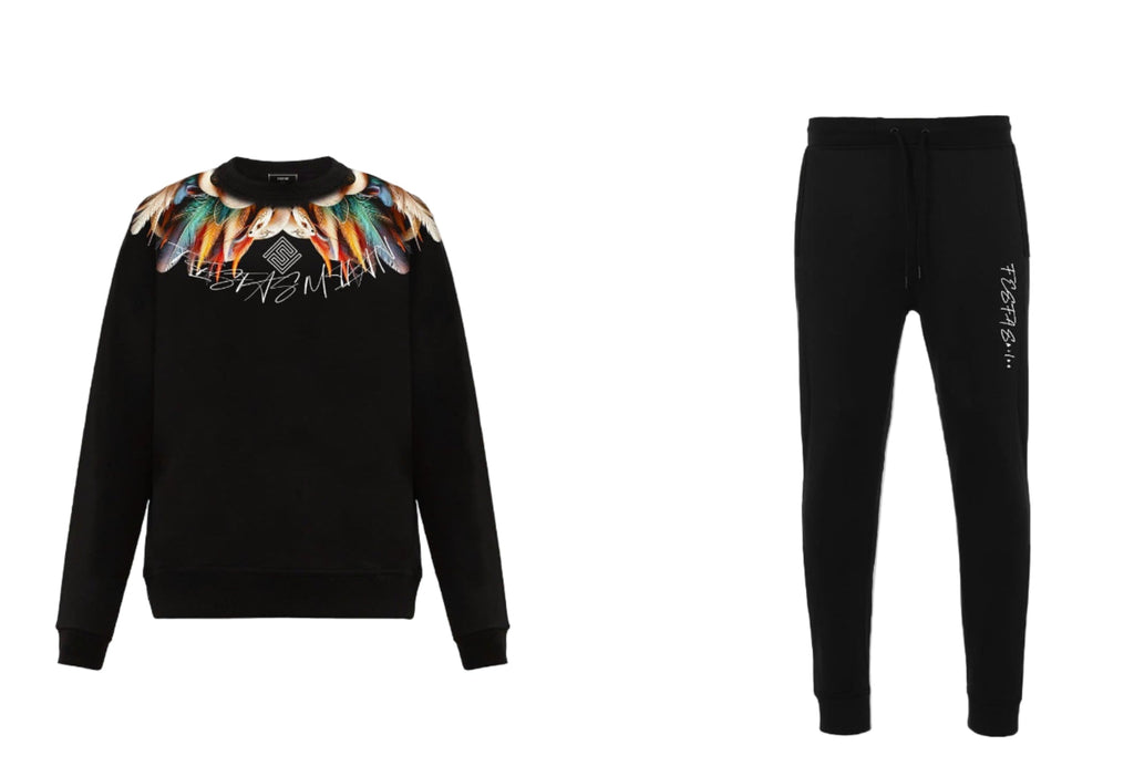 FesFas Feather-print Sweatshirt | Black