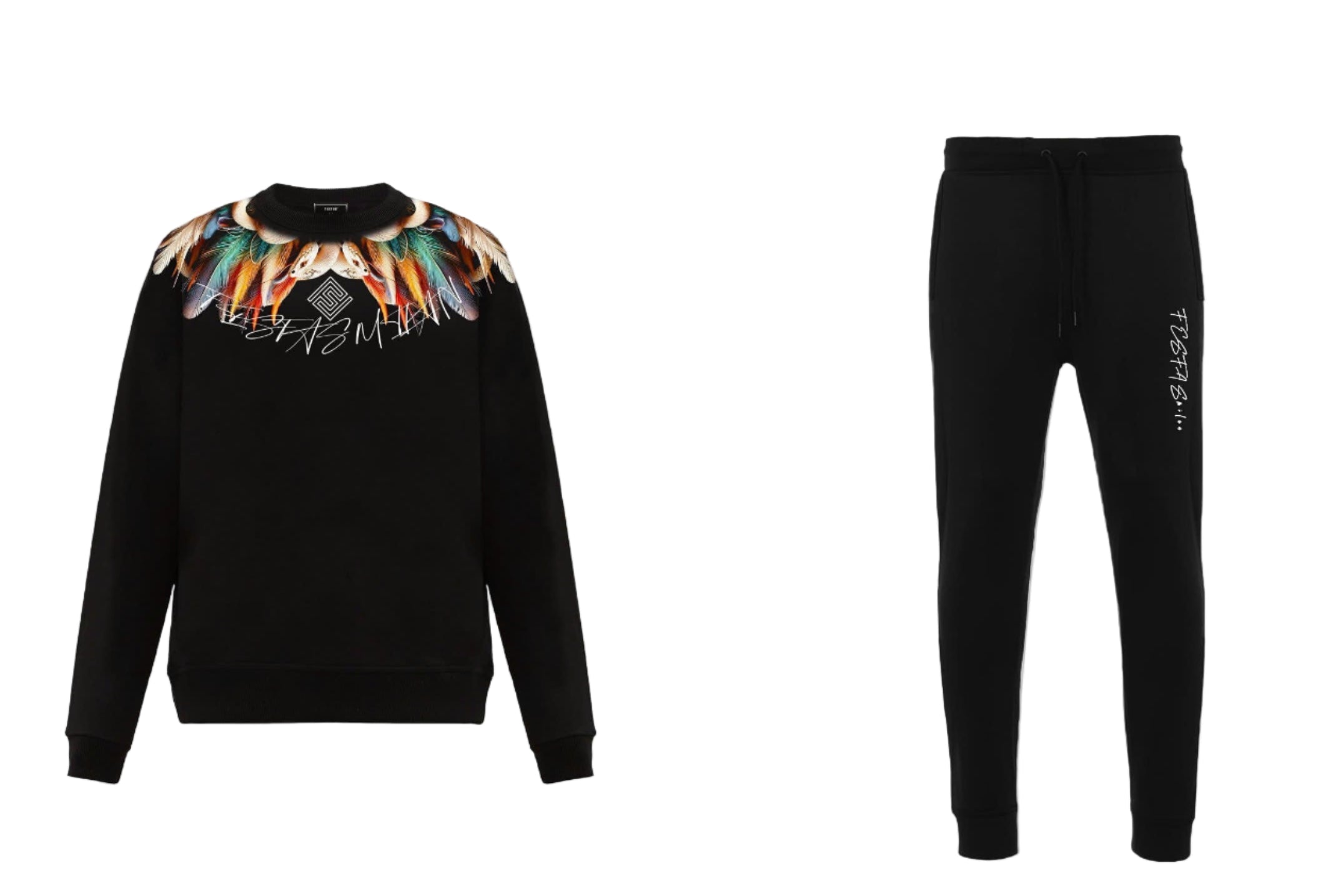 FesFas Feather-print Sweatshirt | Black
