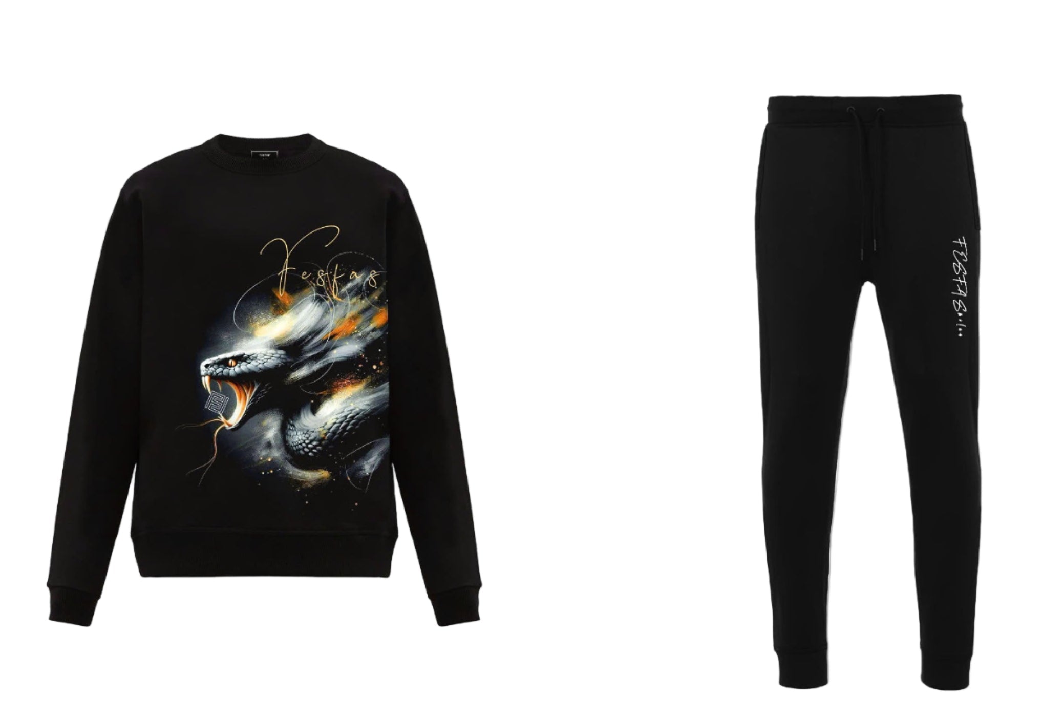FesFas Viper-print Sweatshirt | Black