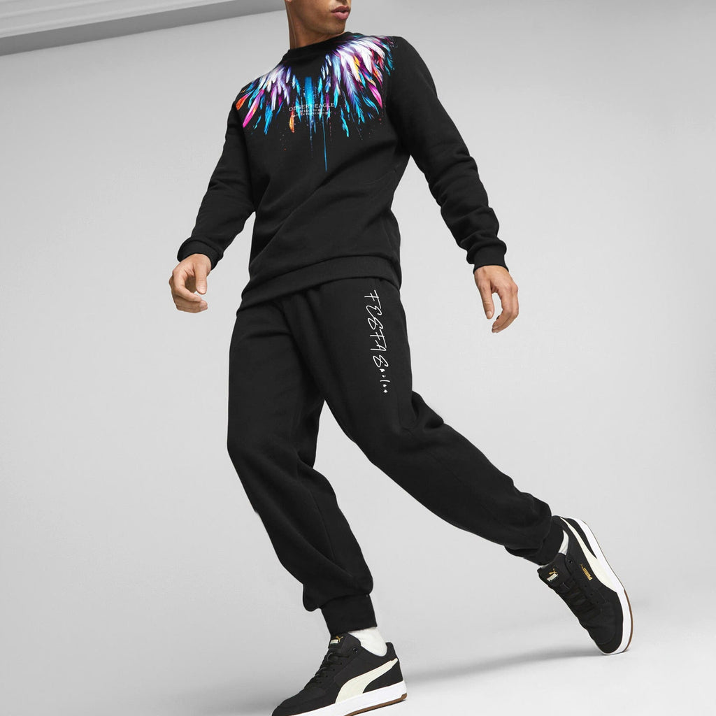 FesFas Feathers-print Sweatshirt Set | Black | Men