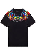 FesFas colorful feathers-print T-shirt | Black