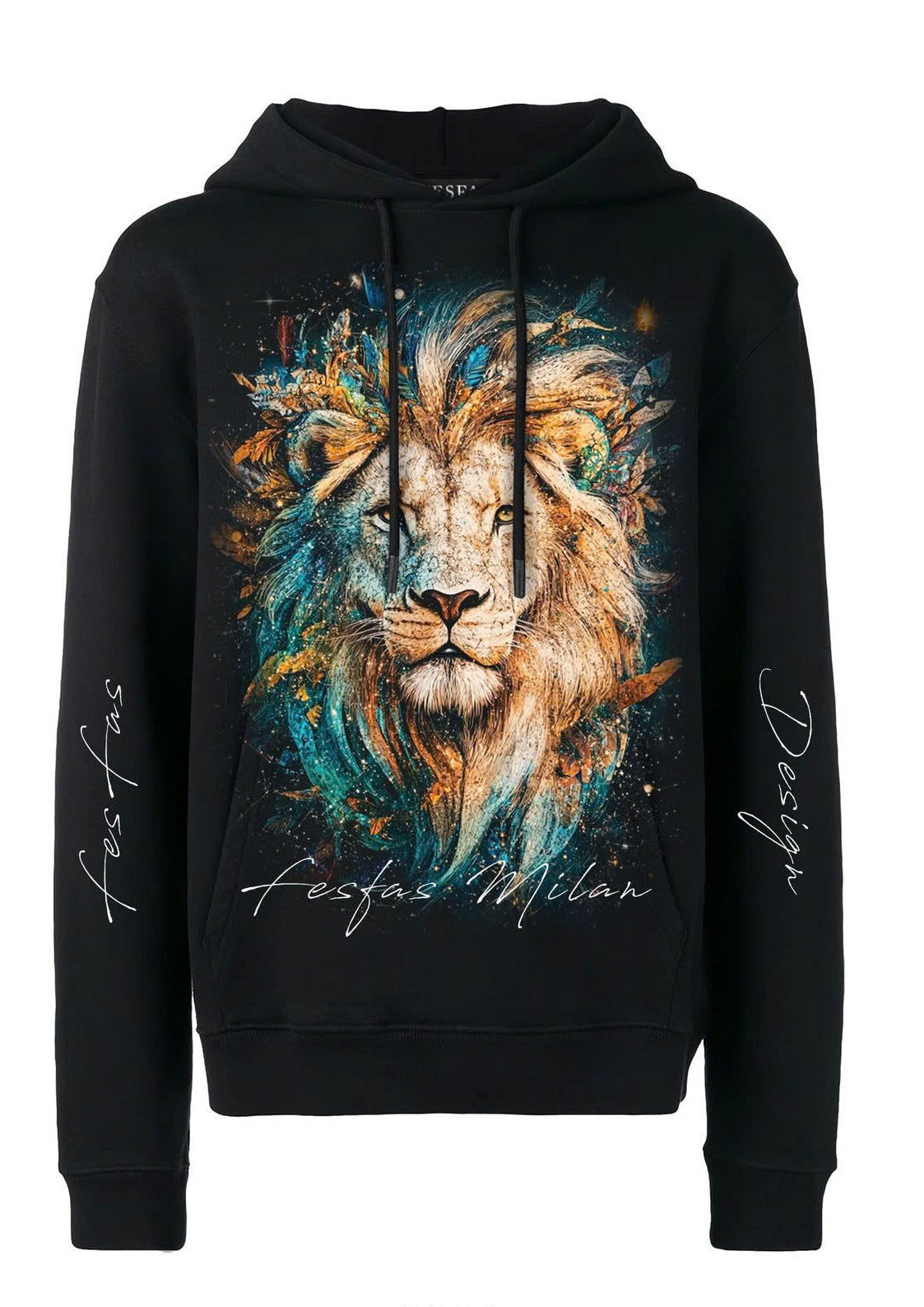 FesFas Lion-print Hoodie | Black