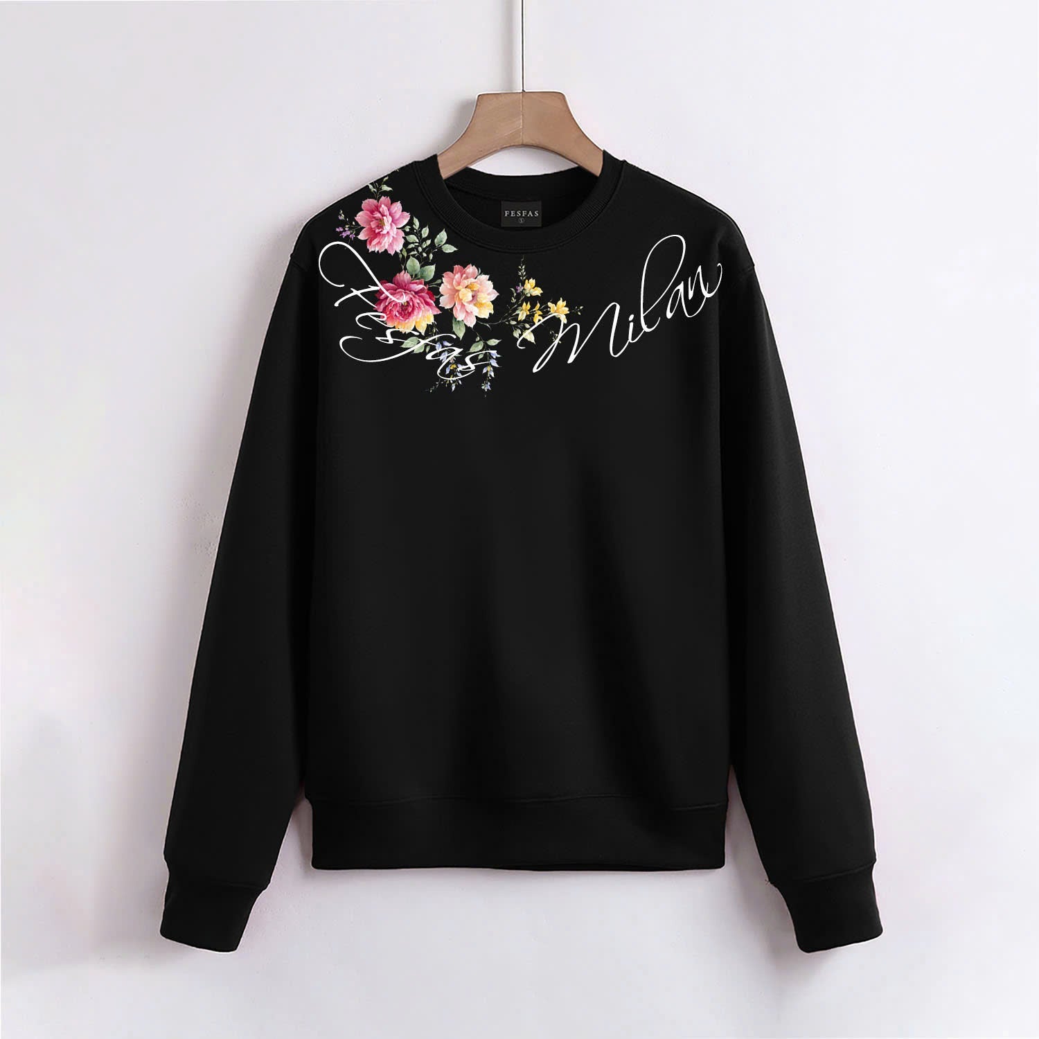 FesFas Flower-print Sweatshirt | Black
