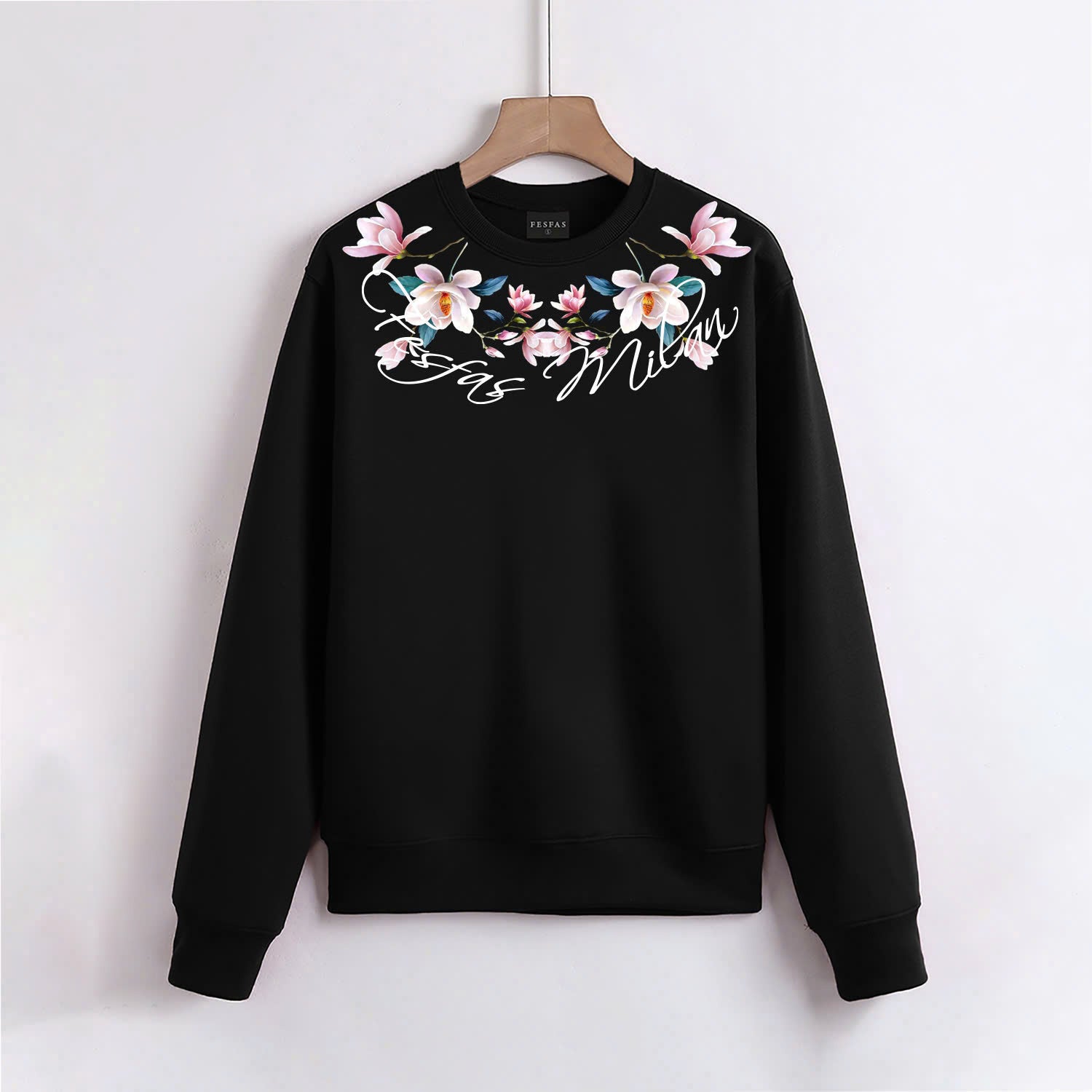 FesFas Flower-print Sweatshirt | Black