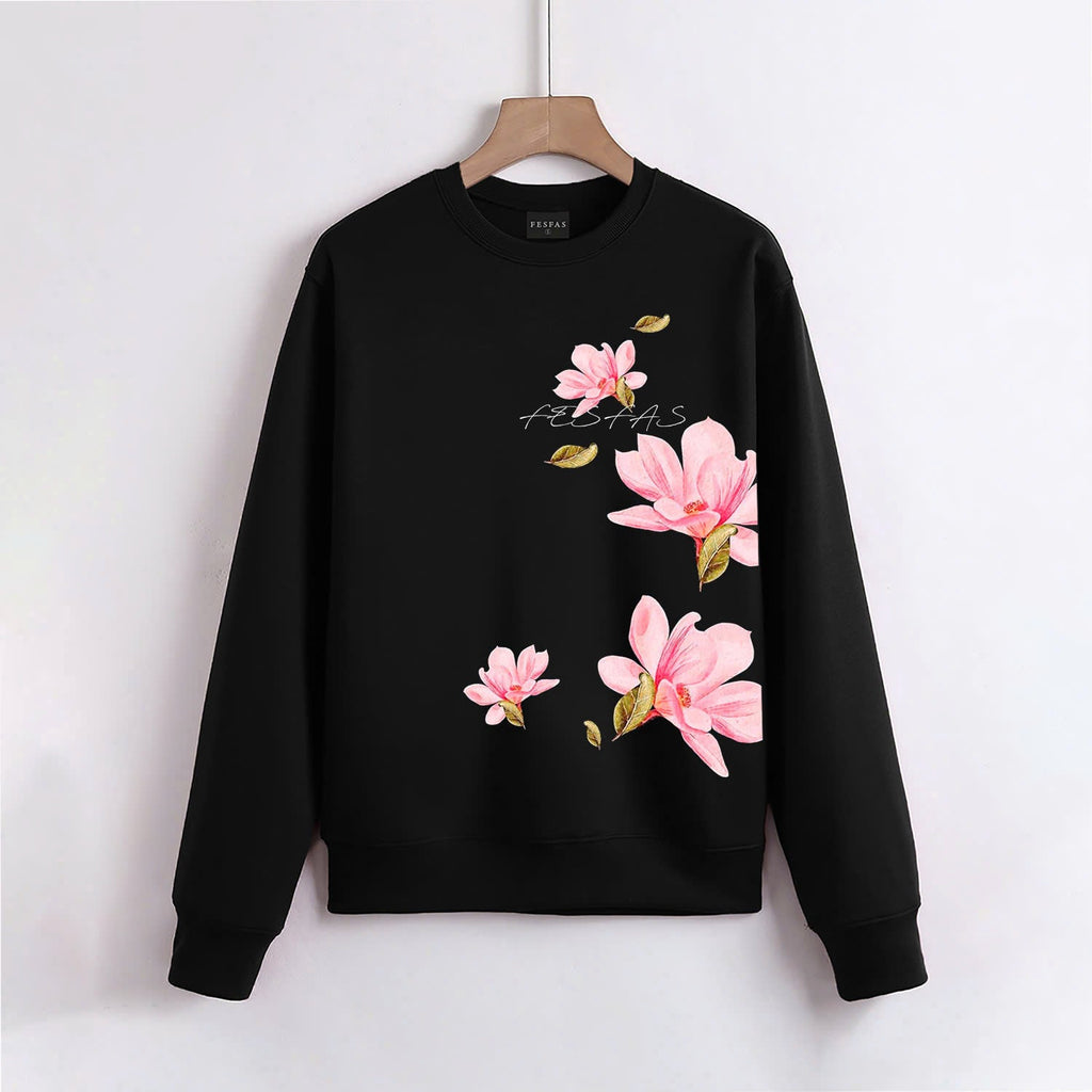 FesFas Flower-print Sweatshirt | Black