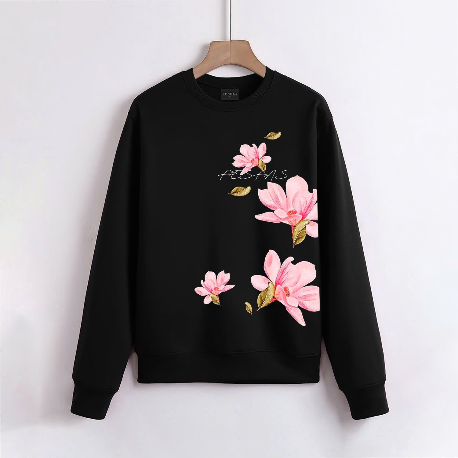 FesFas Flower-print Sweatshirt | Black