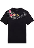 FesFas flowers-print T-shirt | Black