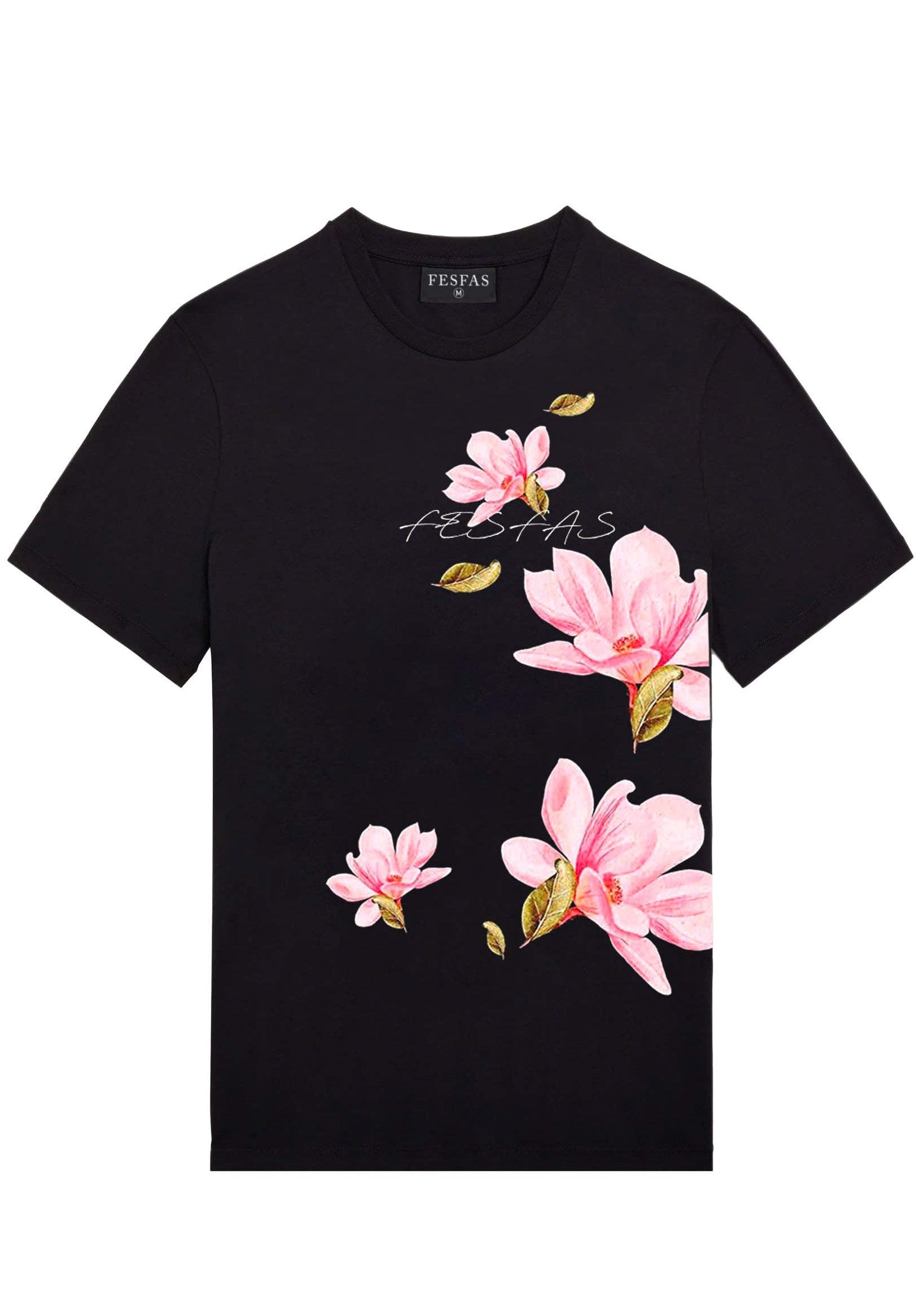 FesFas flowers-print T-shirt | Black