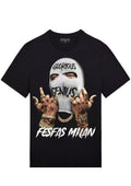 FesFas gangster-print T-shirt | Black