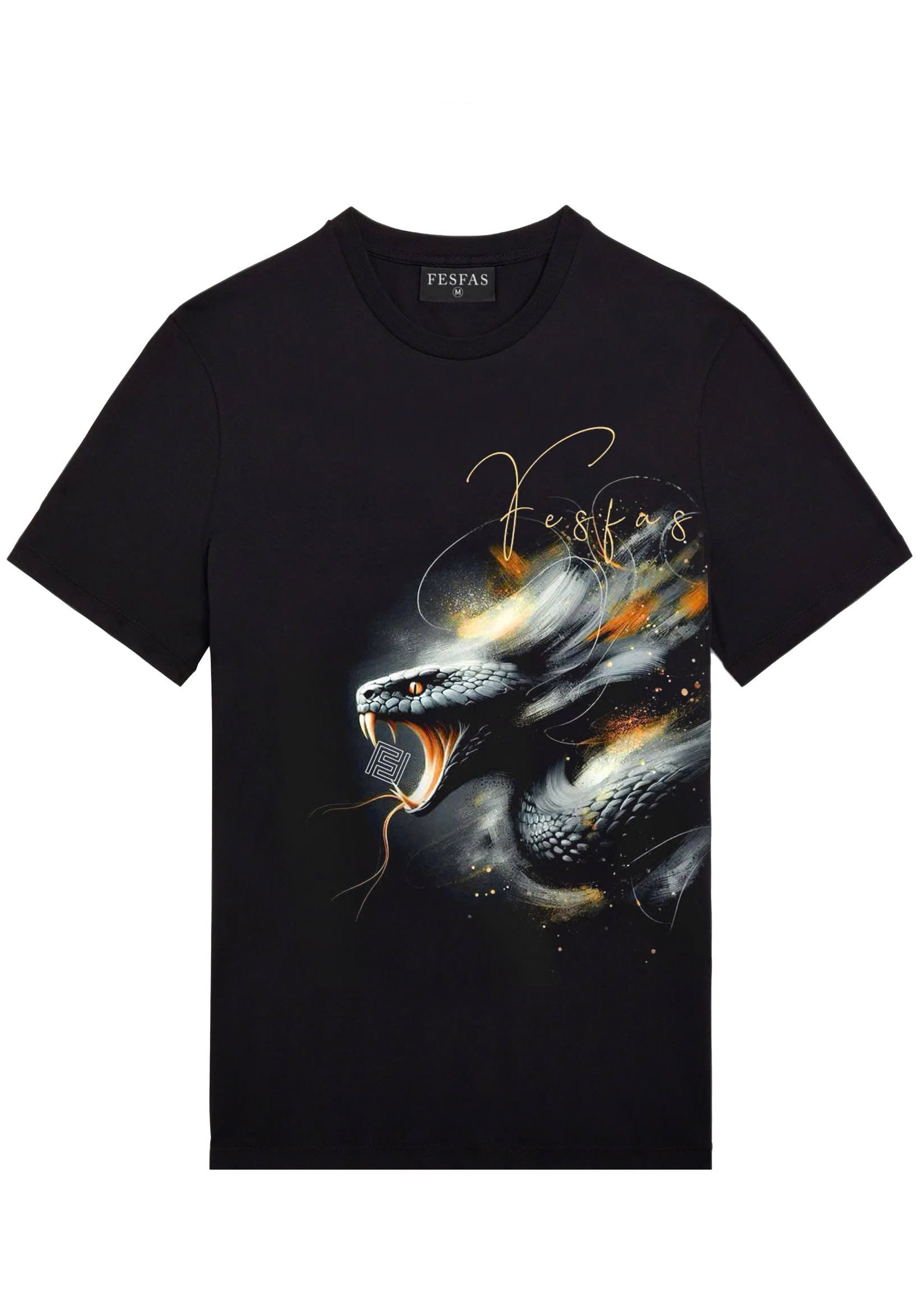 FesFas snake-print T-shirt | Black