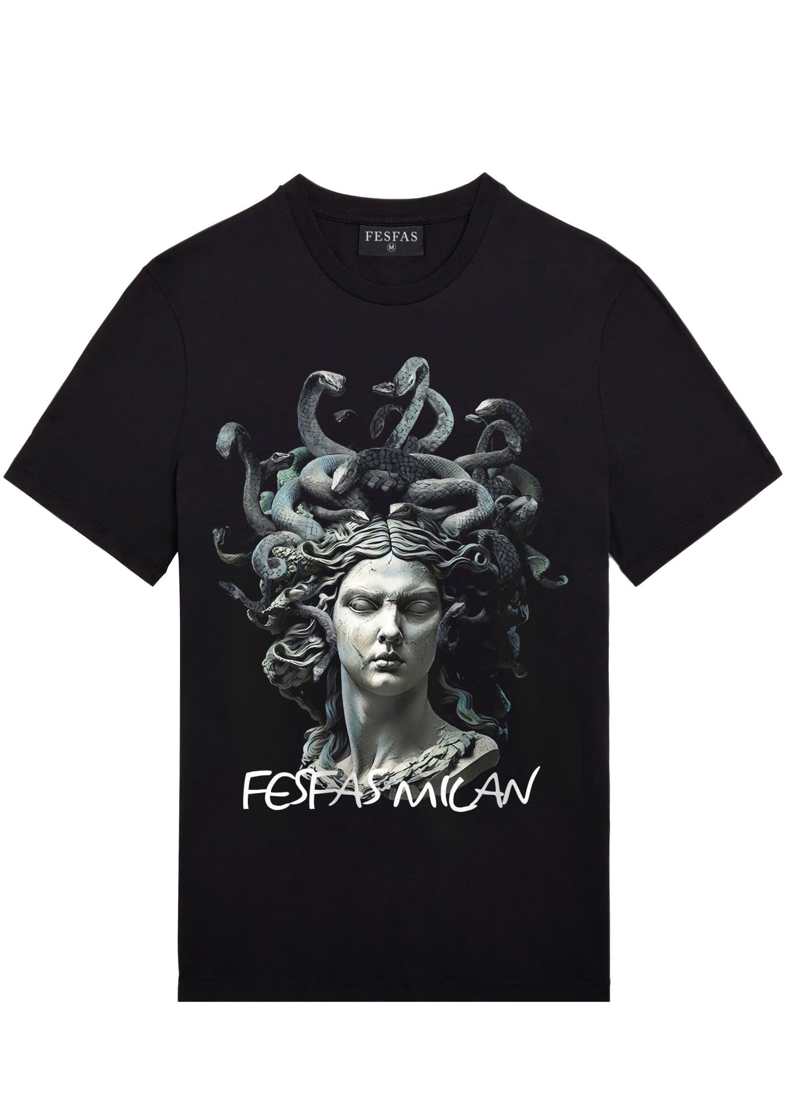 FesFas medusa-print T-shirt | Black
