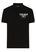 FesFas "Pilot to Pilot"-print Polo Shirt | Black