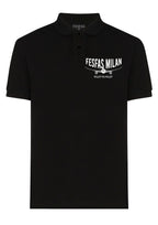 FesFas "Pilot to Pilot"-print Polo Shirt | Black