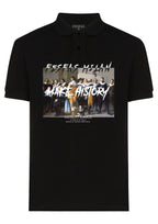 FesFas "Make History"-print Polo Shirt | Black