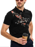 FesFas Floral-print Polo Shirt | Black