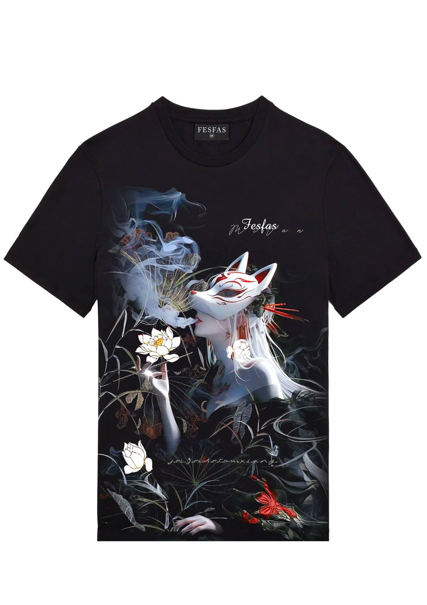 FesFas japanese tattoo-print T-shirt | Black