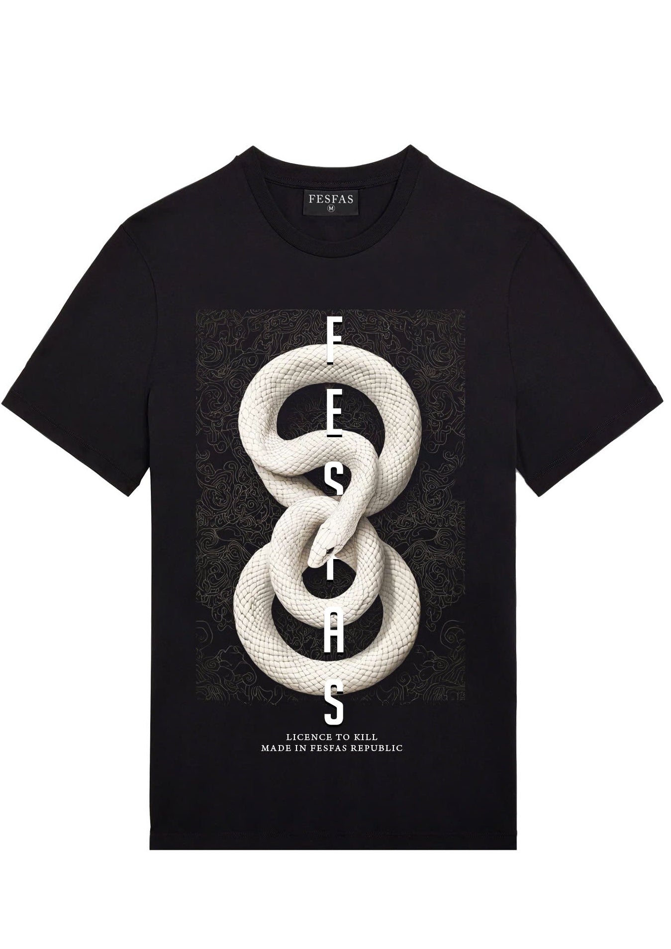 FesFas snake-print T-shirt | Black