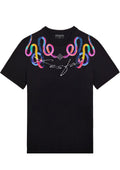 FesFas colorful snake-print T-shirt | Black