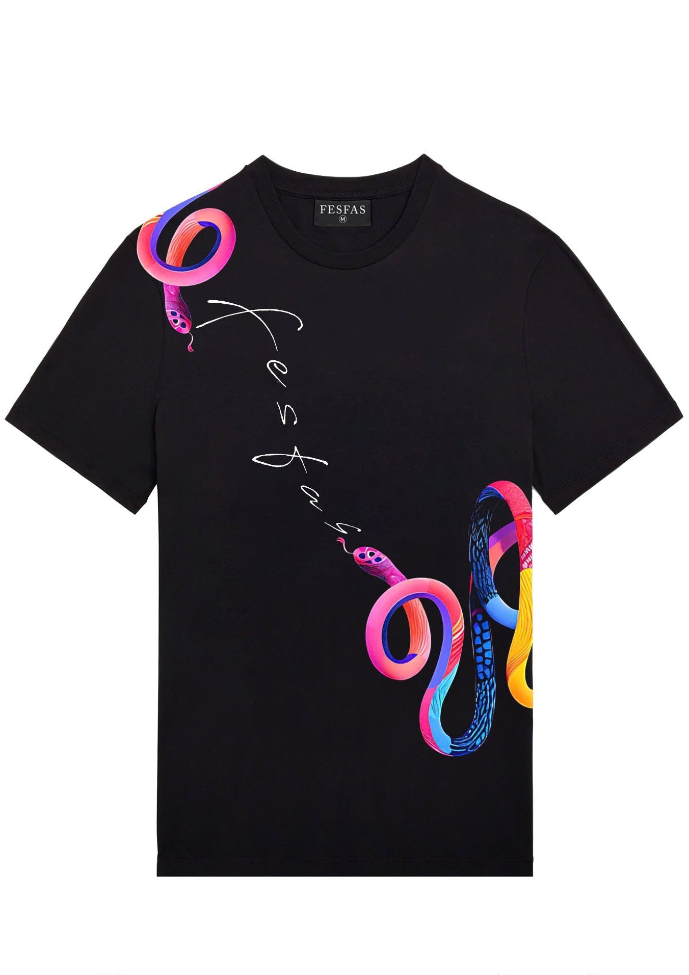 FesFas snake-print T-shirt | Black
