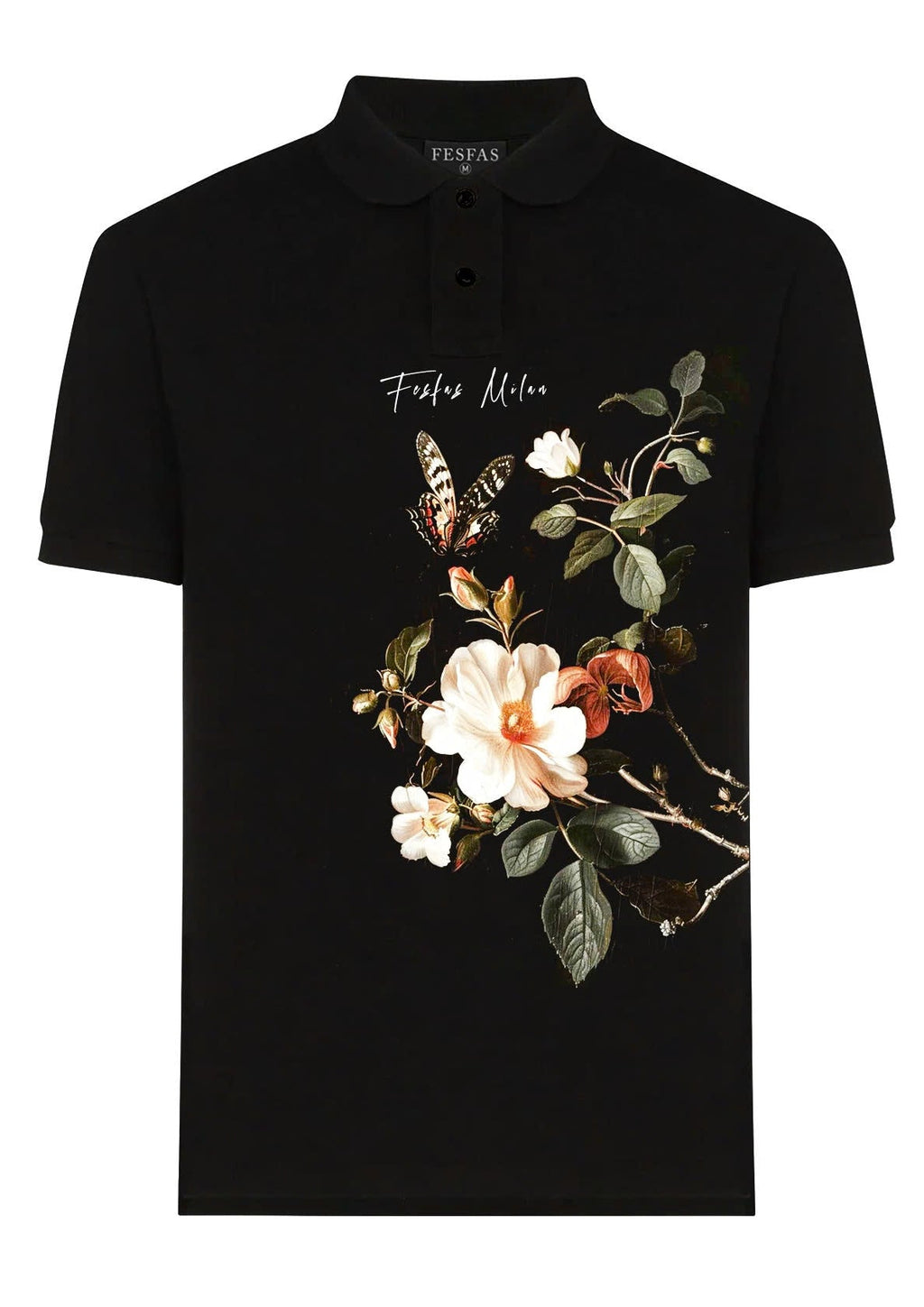 FesFas Floral-print Polo Shirt | Black