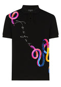 FesFas Snake-print Polo Shirt | Black