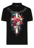 FesFas Floral-print Polo Shirt | Black
