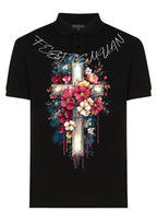 FesFas Floral-print Polo Shirt | Black