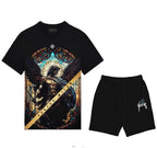 FesFas angel-print T-shirt Set | Black