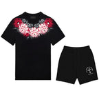 FesFas flowers-print T-shirt Set | Black
