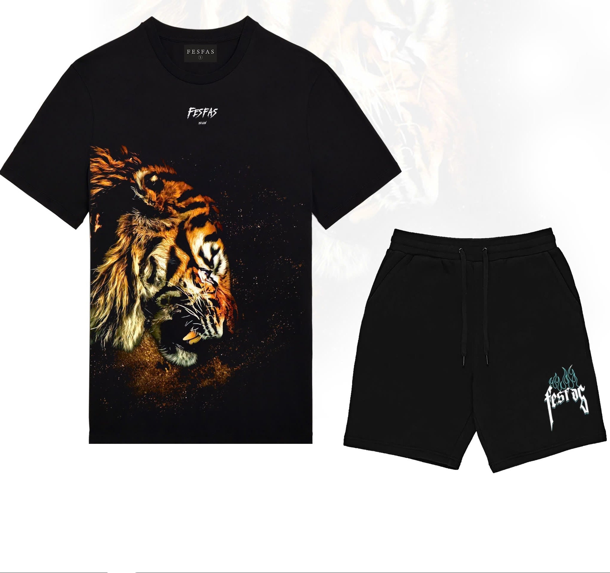 FesFas tiger-print T-shirt | Black