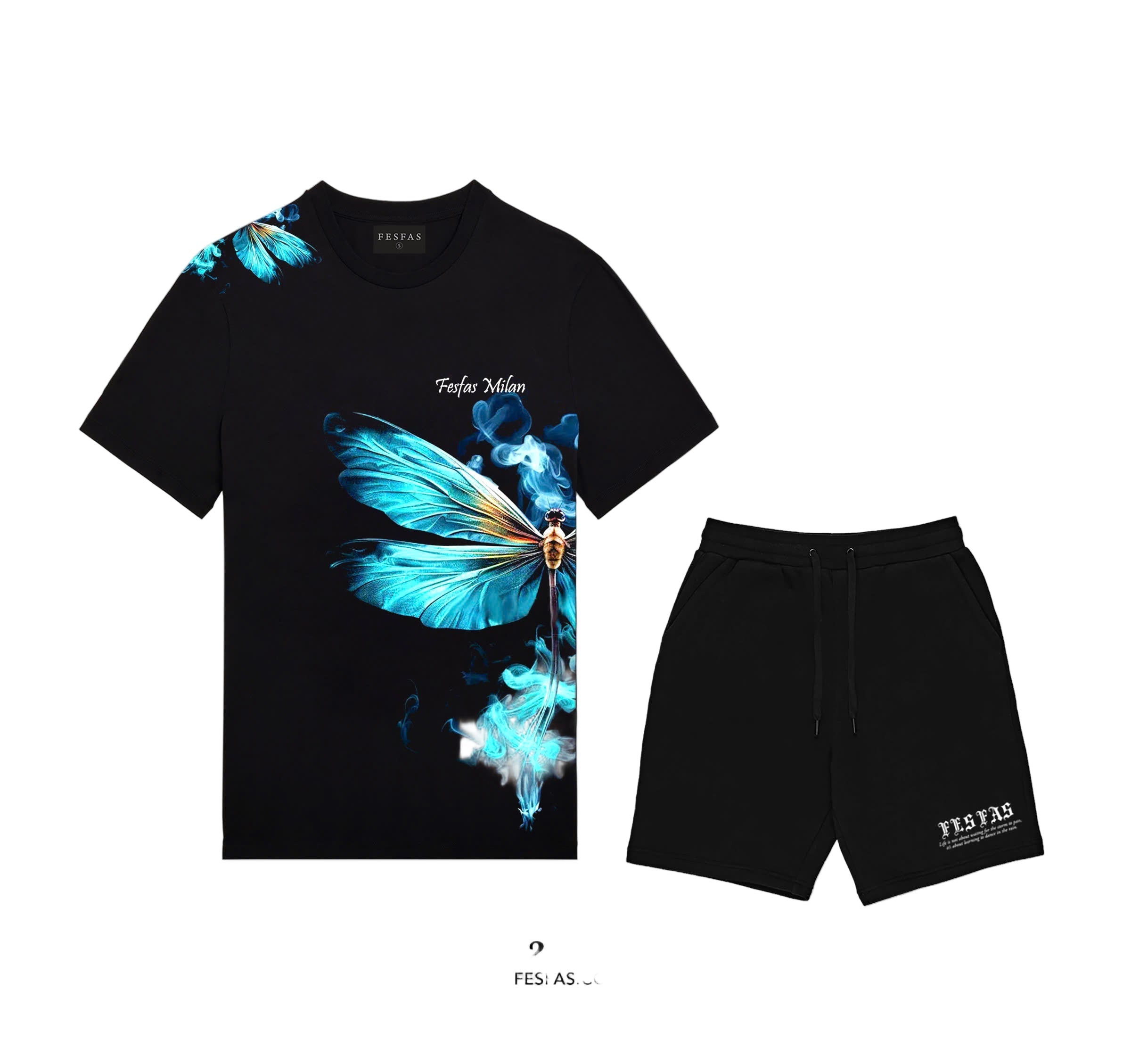 FesFas dragonfly-print T-shirt | Black