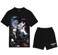 FesFas fox beauty-print T-shirt Set | Black