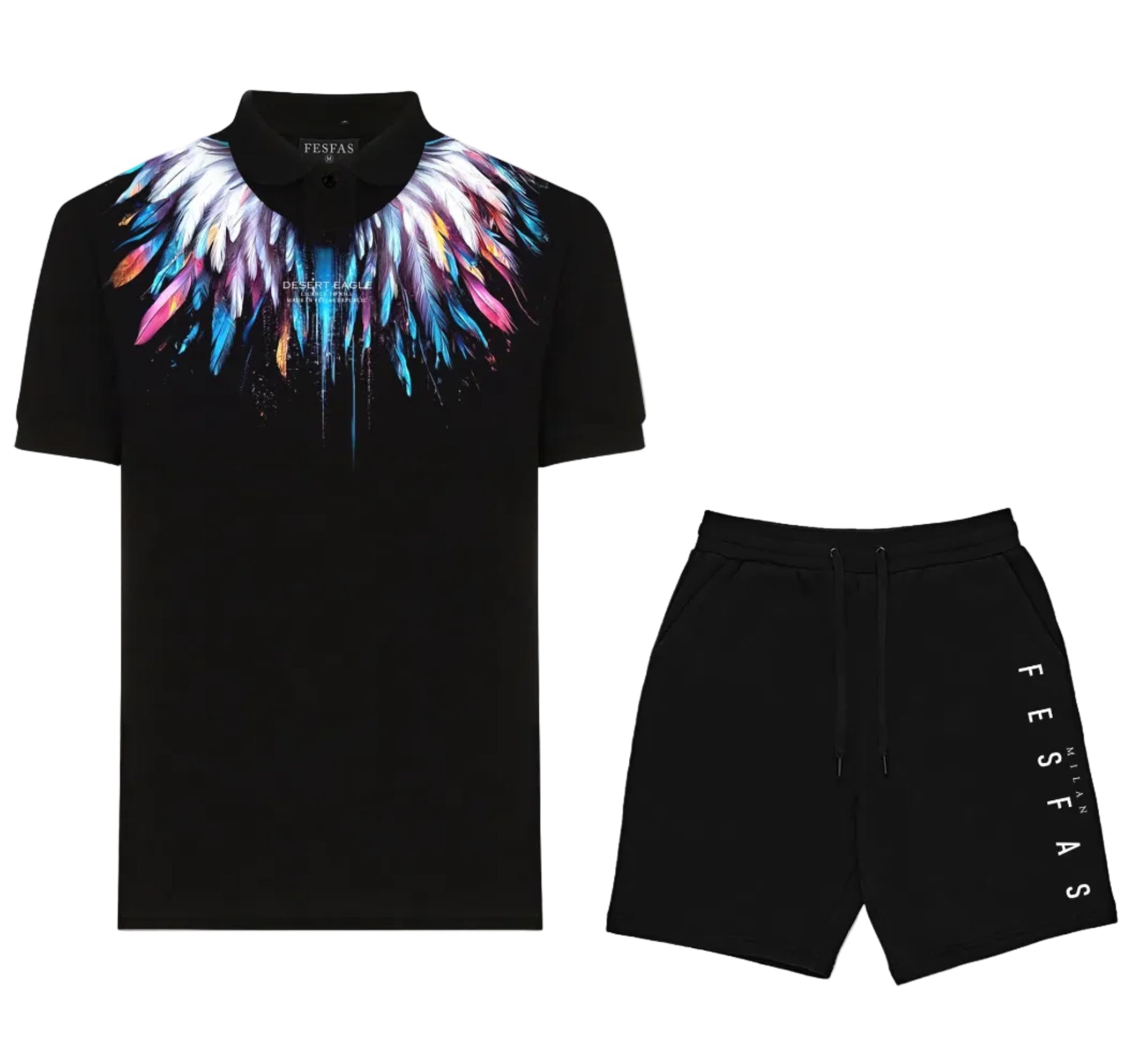 FesFas desert eagle-print Polo Set | Black