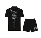FesFas Snake-print Polo Shirt | Black