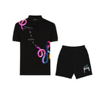 FesFas Snake-print Polo Shirt | Black